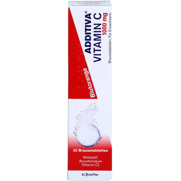 ADDITIVA Vitamin C 1000 mg Blutorange Brausetabletten, 20 St. Tabletten