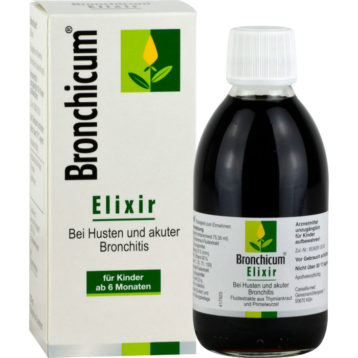 Bronchicum Elixir bei Husten und akuter Bronchitis, 250 ml Lösung