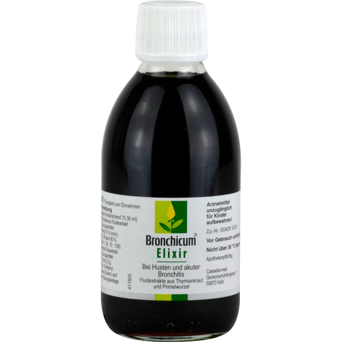 Bronchicum Elixir bei Husten und akuter Bronchitis, 250 ml Lösung
