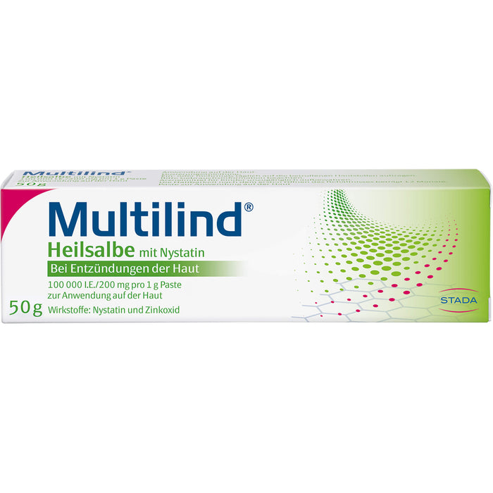 Multilind Heilsalbe mit Nystatin bei Entzündungen der Haut, 50 g Creme