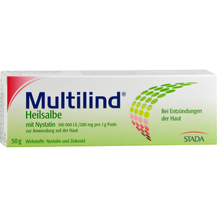 Multilind Heilsalbe mit Nystatin bei Entzündungen der Haut, 50 g Creme
