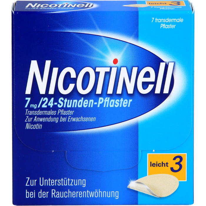 Nicotinell 7 mg/24-Stunden-Pflaster (bisher 17,5 mg) Stärke 3 (leicht), 7 St. Pflaster