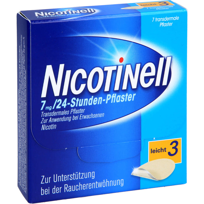 Nicotinell 7 mg/24-Stunden-Pflaster (bisher 17,5 mg) Stärke 3 (leicht), 7 St. Pflaster
