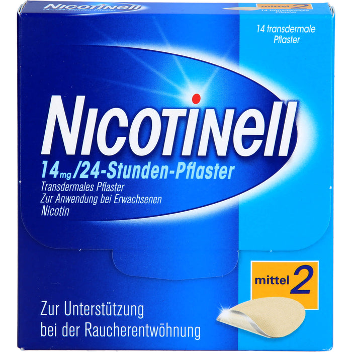 Nicotinell 14 mg/24-Stunden-Pflaster (bisher 35 mg) Stärke 2 (mittel), 14 St. Pflaster