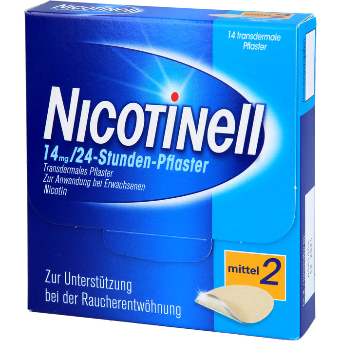 Nicotinell 14 mg/24-Stunden-Pflaster (bisher 35 mg) Stärke 2 (mittel), 14 St. Pflaster
