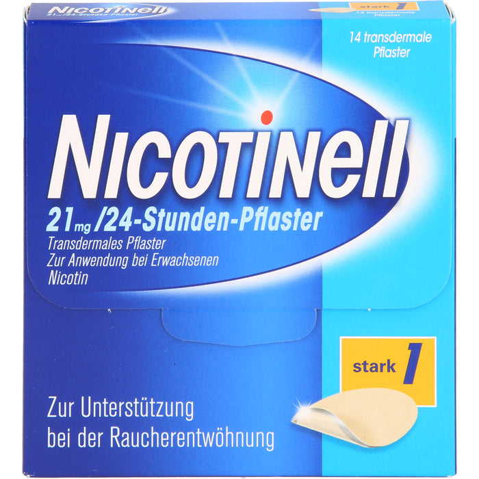 Nicotinell 21 mg/24-Stunden-Pflaster zur Unterstützung bei der Raucherentwöhnung, 14 St. Pflaster