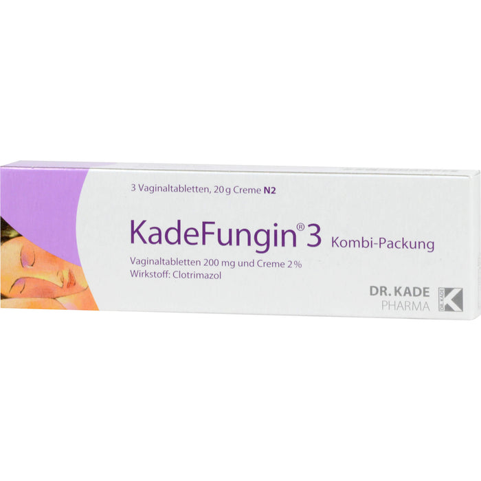 KadeFungin 3 Kombi-Packung Vaginaltabletten und Creme, 1 St. Kombipackung