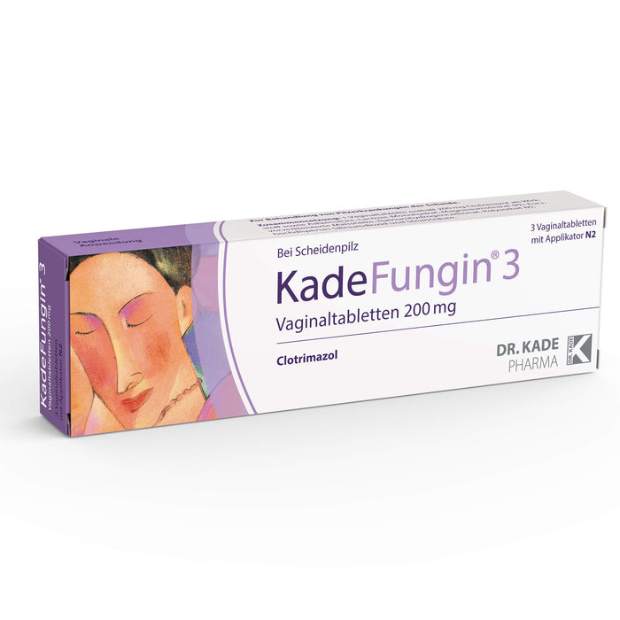 KadeFungin 3 Vaginaltabletten mit Applikator, 3 St. Tabletten