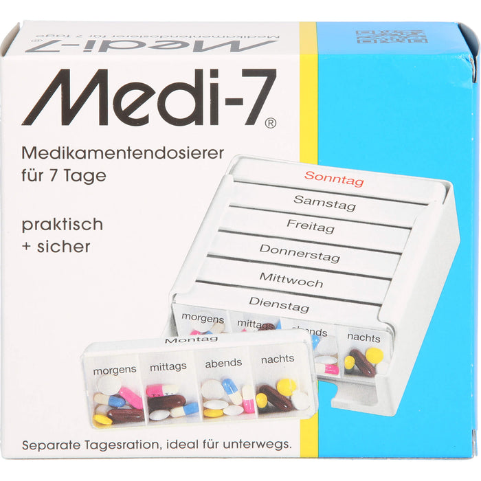 Medi-7 Medikamentendosierer für 7 Tage Tablettenbox, 1 St. Behältnis