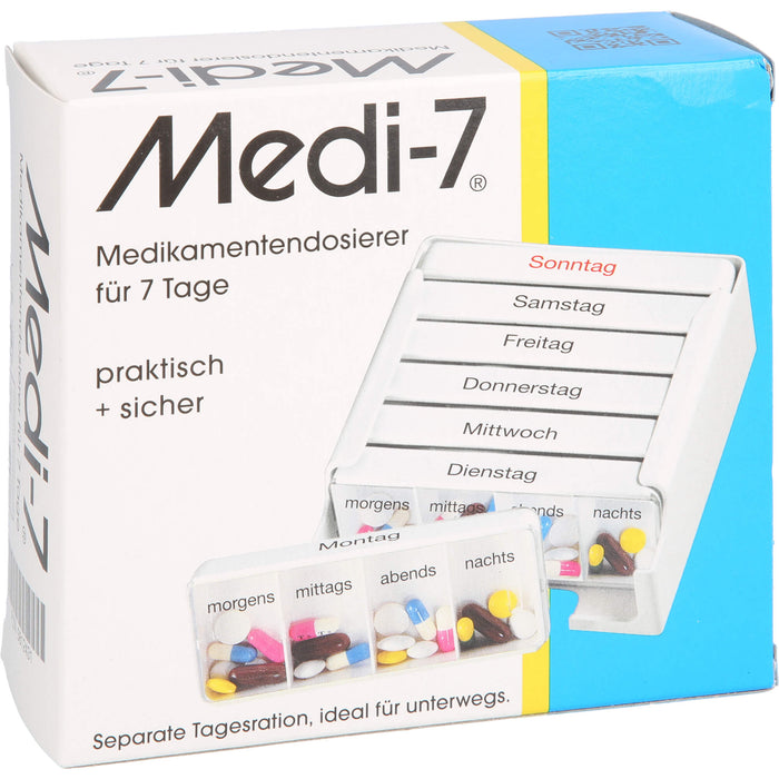 Medi-7 Medikamentendosierer für 7 Tage Tablettenbox, 1 St. Behältnis