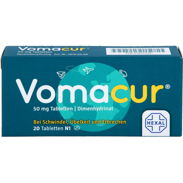 Vomacur 50 mg Tabletten, 20 St. Tabletten