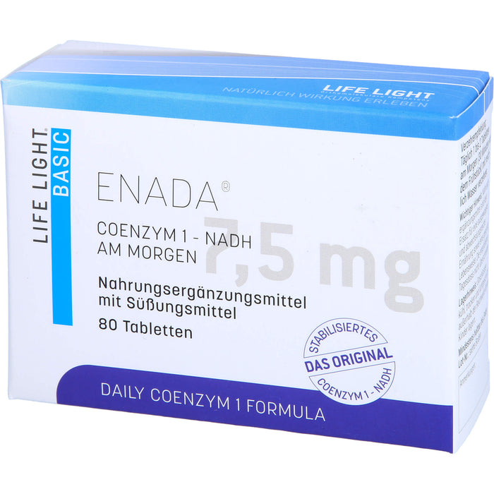 LIFE LIGHT Enada Coenzym 1 NADH Tabletten, 80 St. Tabletten