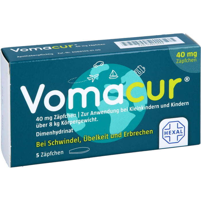 Vomacur 40 mg Zäpfchen, 5 St. Zäpfchen