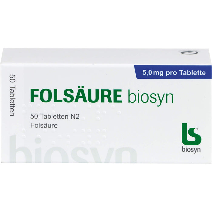 FOLSÄURE biosyn 5,0 mg pro Tablette, 50 St TAB