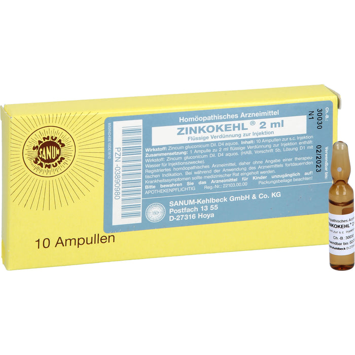 ZINKOKEHL D4 Ampullen, 10 ml Lösung