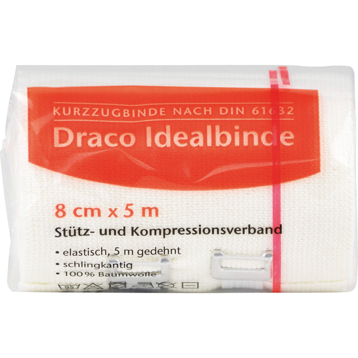 Draco Idealbinde elastisch schlingkantig 8 cm x 5 m, 1 St. Binde