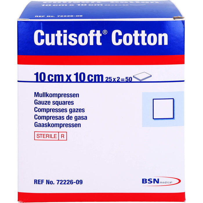 Cutisoft Cotton Kompressen steril 12-fach 10x10cm, 25X2 St KOM