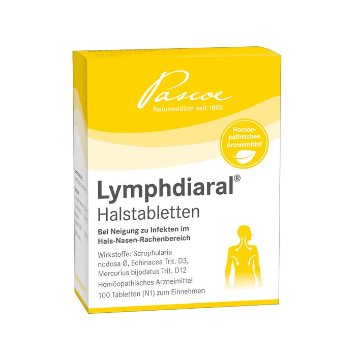 Lymphdiaral Halstabletten bei Neigung zu Infekten im Hals-Nasen-Rachenbereich, 100 St. Tabletten