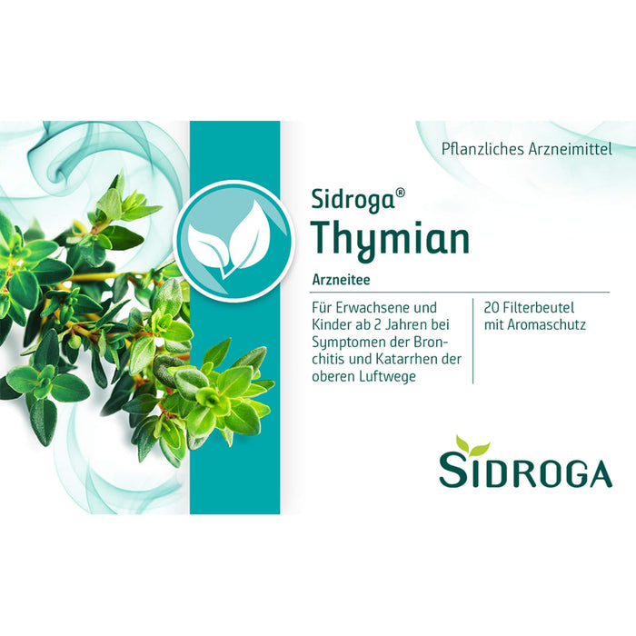Sidroga Thymian Arzneitee bei Symptomen der Bronchitis, 20 St. Filterbeutel
