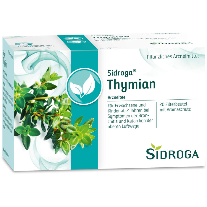 Sidroga Thymian Arzneitee bei Symptomen der Bronchitis, 20 St. Filterbeutel