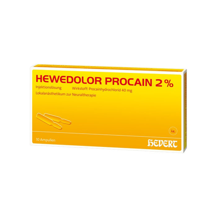 Hewedolor Procain 2% Lokalanästhetikum zur Neuraltherapie, 10 St. Ampullen