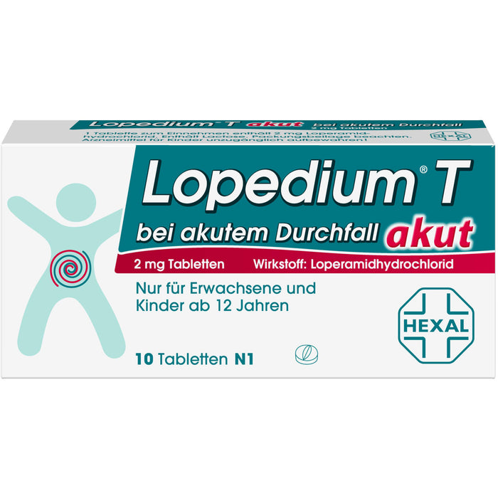 Lopedium T akut bei akutem Durchfall, 10 St. Tabletten
