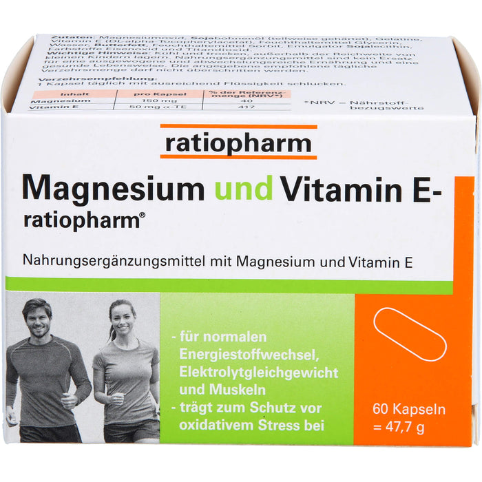 Magnesium und Vitamin E-ratiopharm Kapseln, 60 St. Kapseln