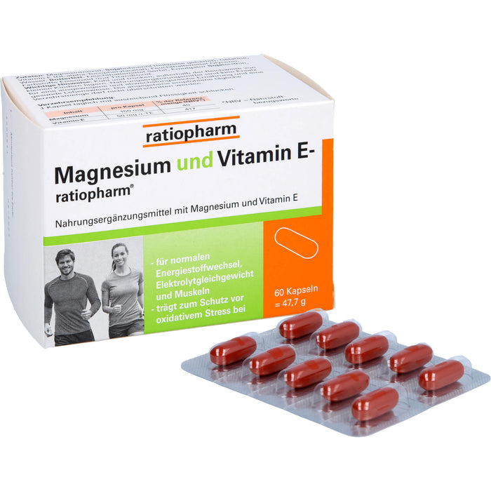 Magnesium und Vitamin E-ratiopharm Kapseln, 60 St. Kapseln
