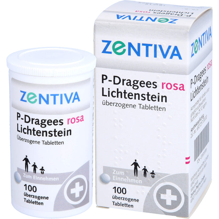 P-Dragees rosa Lichtenstein, Überzogene Tabletten, 100 St UTA