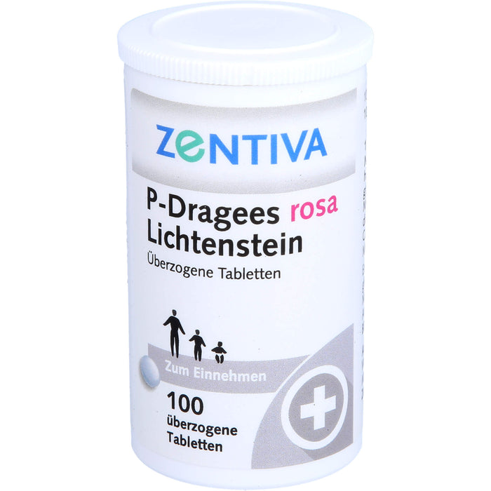 P-Dragees rosa Lichtenstein, Überzogene Tabletten, 100 St UTA