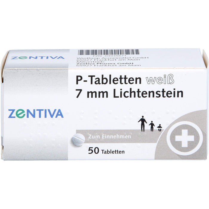Winthrop P-Tabletten weiß 7 mm Lichtenstein, 50 St. Tabletten
