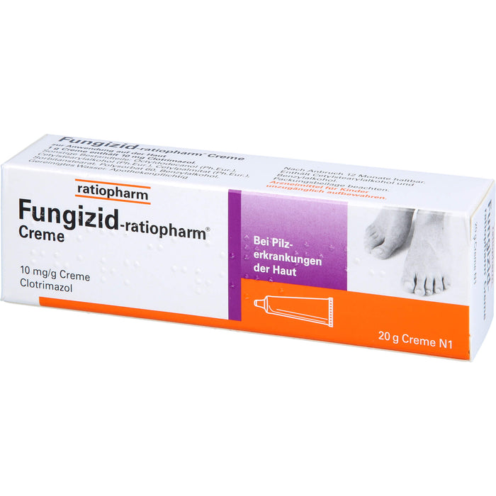 Fungizid-ratiopharm Creme bei Pilzerkrankungen der Haut, 20 g Creme