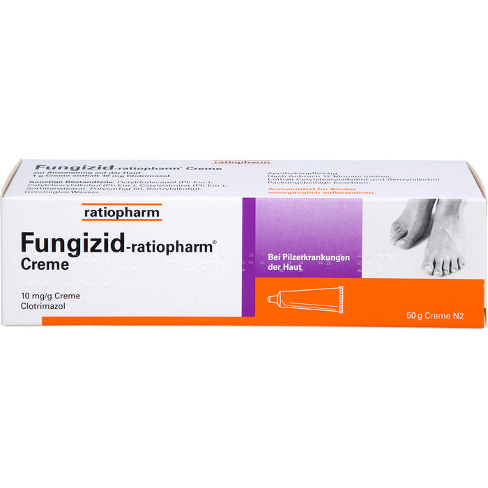 Fungizid-ratiopharm Creme bei Pilzerkrankungen der Haut, 50 g Creme