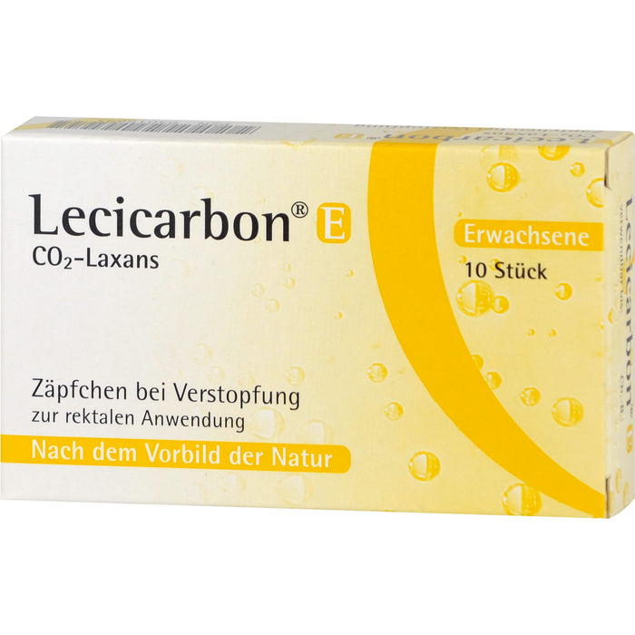 Lecicarbon E CO2-Laxans (Zäpfchen für Erwachsene), 10 St. Zäpfchen