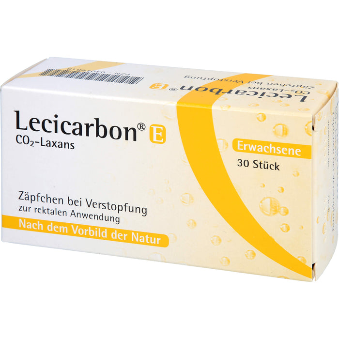 Lecicarbon E CO2-Laxans Zäpfchen bei Verstopfung, 30 St. Zäpfchen