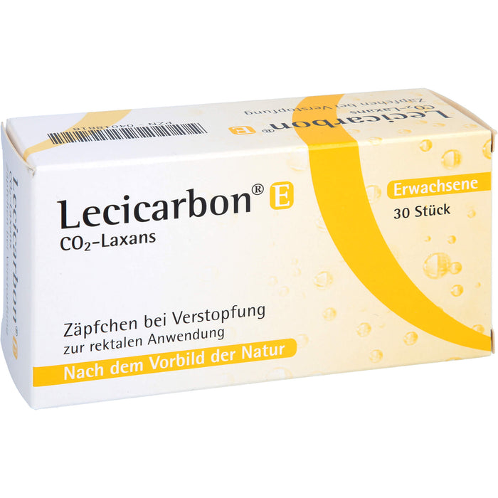 Lecicarbon E CO2-Laxans Zäpfchen bei Verstopfung, 30 St. Zäpfchen