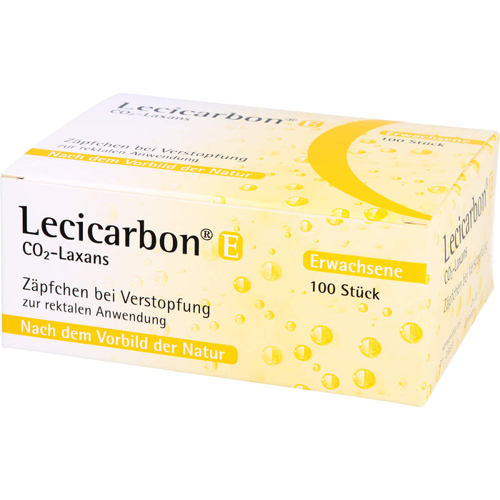 Lecicarbon E CO2-Laxans Zäpfchen bei Verstopfung, 100 St. Zäpfchen