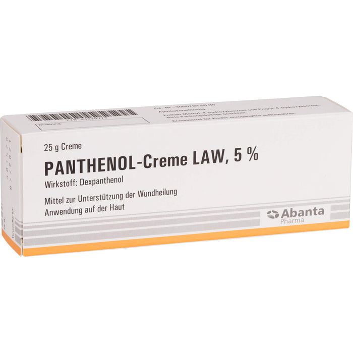 Panthenol-Creme LAW 5 % zur Unterstützung der Wundheilung, 25 g Creme