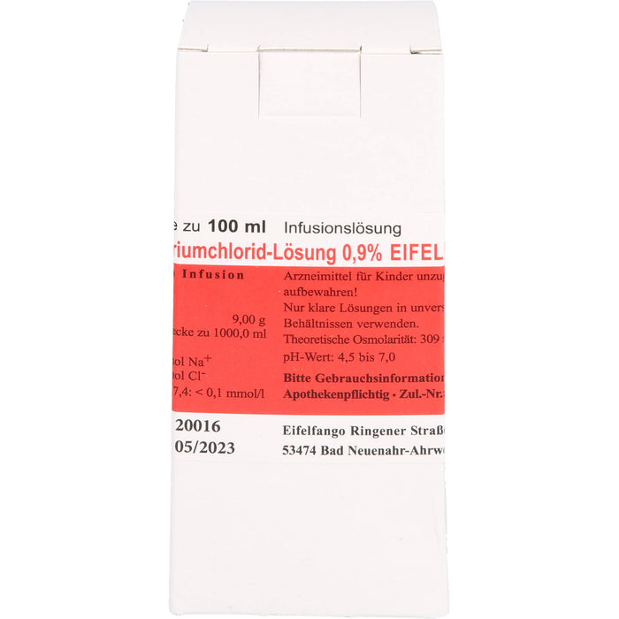 Isotonische Natriumchlorid-Lösung 0,9 % EIFELFANGO, Infusionslösung 100ml, 100 ml INF