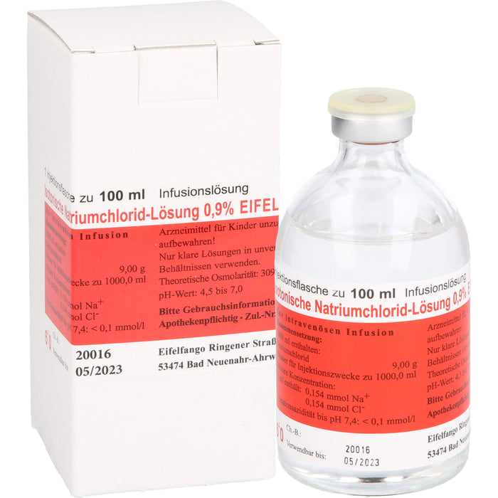 Isotonische Natriumchlorid-Lösung 0,9 % EIFELFANGO, Infusionslösung 100ml, 100 ml INF