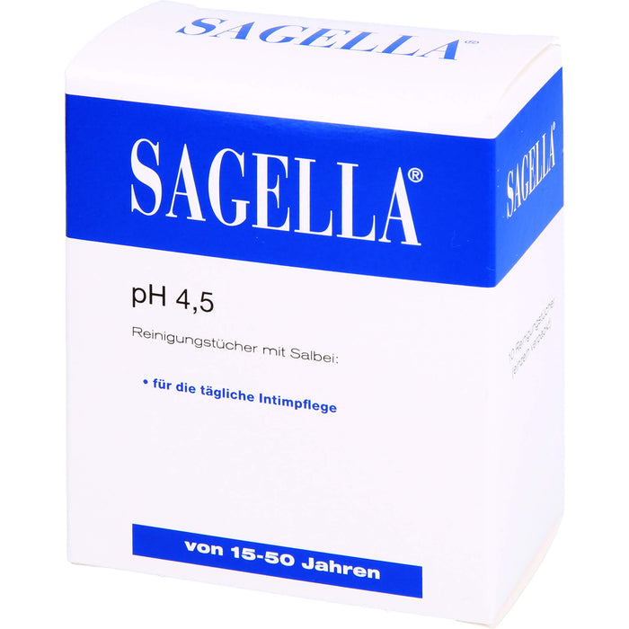 SAGELLA pH 4,5 Intim-Reinigungstücher, 10 St. Tücher