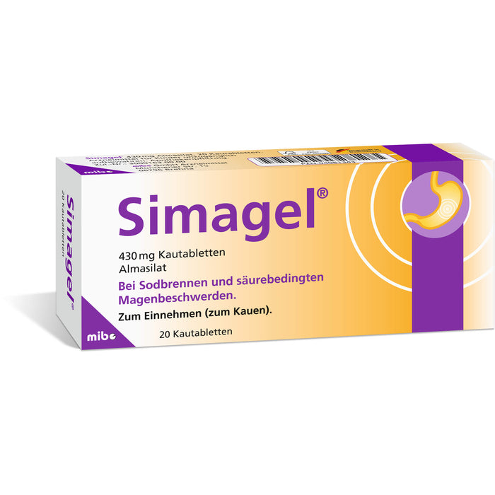 Simagel 430 mg Kautabletten, 20 St KTA