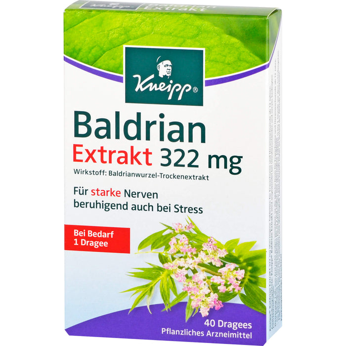 Kneipp Baldrian Extrakt 322 mg für starke Nerven, 40 St. Tabletten