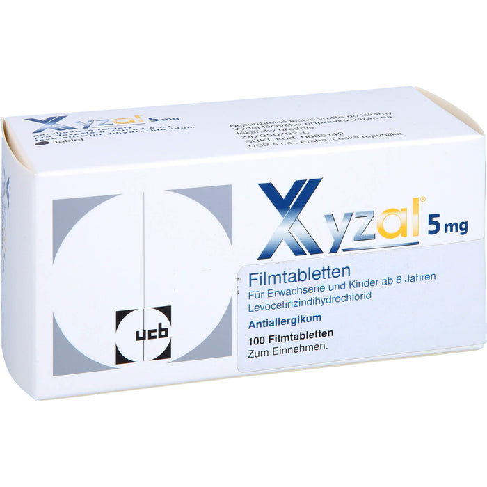 XYZALL 5 mg Filmtabletten Antiallergikum, 100 St. Tabletten