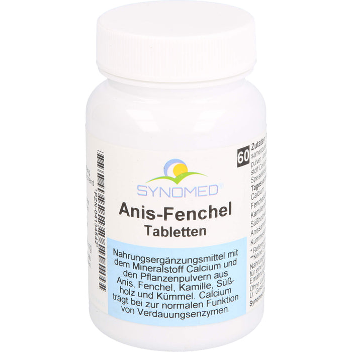 SYNOMED Anis-Fenchel Tabletten, 60 St. Tabletten