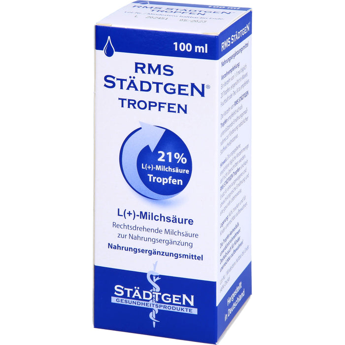 RMS STÄDTGEN Tropfen L(+)-Milchsäure, 100 ml Lösung