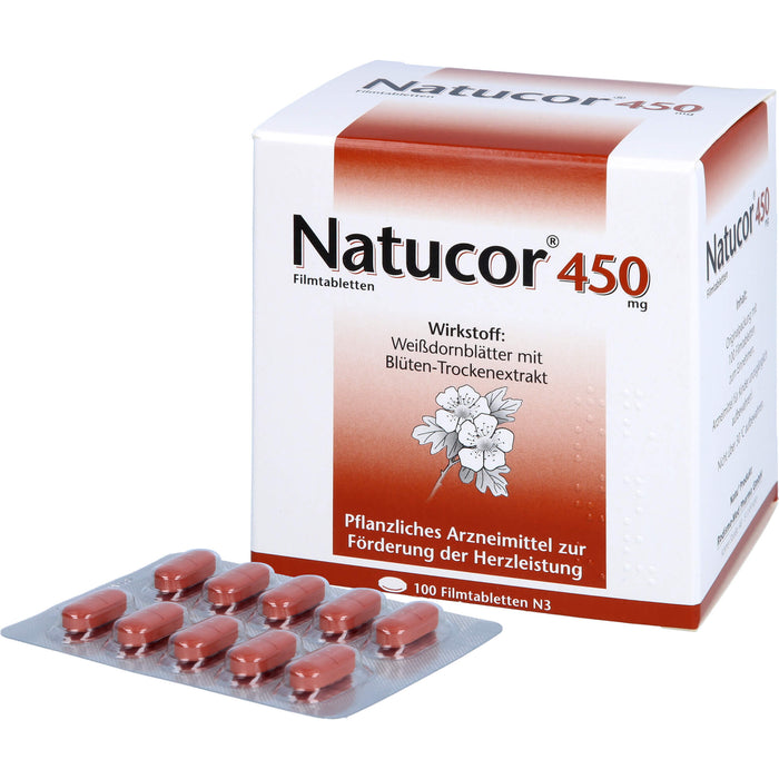 Natucor 450 mg zur Förderung der Herzleistung, 100 St. Tabletten