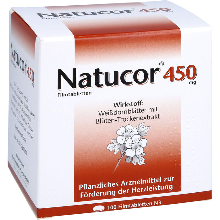 Natucor 450 mg zur Förderung der Herzleistung, 100 St. Tabletten