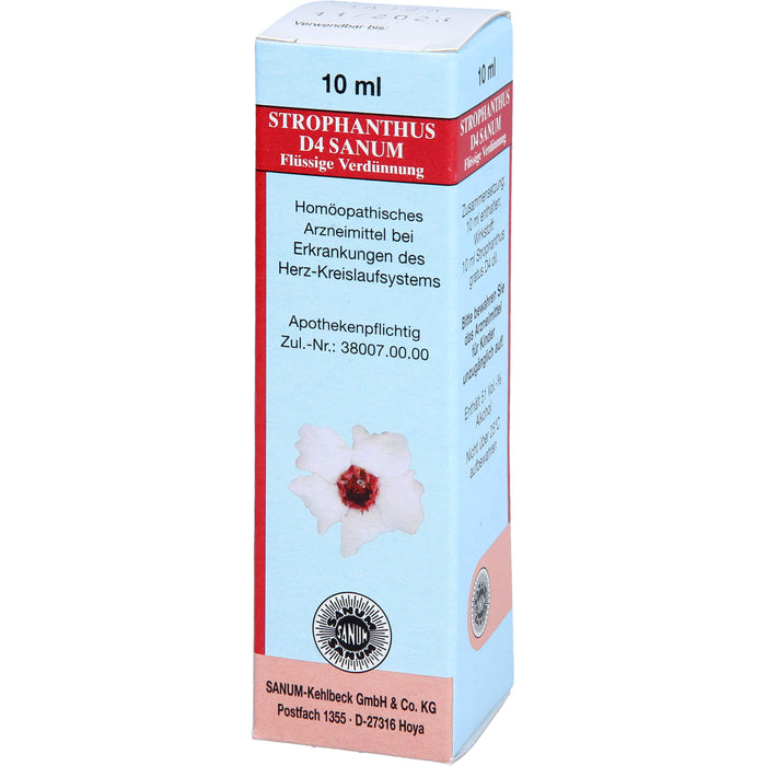 Strophanthus D4 Sanum flüssige Verdünnung bei Erkrankungen des Herz-Kreislaufsystems, 10 ml Lösung