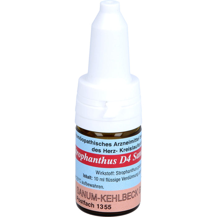 Strophanthus D4 Sanum flüssige Verdünnung bei Erkrankungen des Herz-Kreislaufsystems, 10 ml Lösung